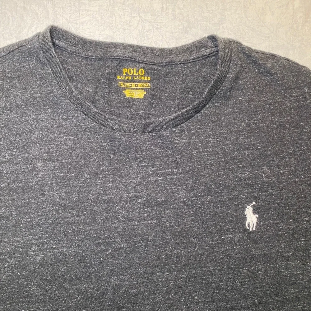 Polo‎ Ralph Lauren Mens XL Charcoal Gray Heather Crewneck Short Sleeve T-Shirt